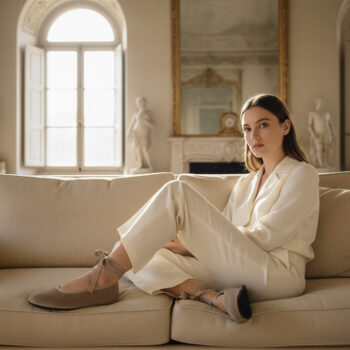 riulane Twist in velluto sabbia artigianali - CRISTINAdiMILANO